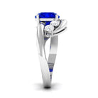 Vibrant Grown Labs-Minimal Lab Grown Blue Sapphire Promise Ring for Women