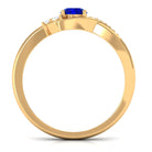 Vibrant Grown Labs-Minimal Lab Grown Blue Sapphire Promise Ring for Women