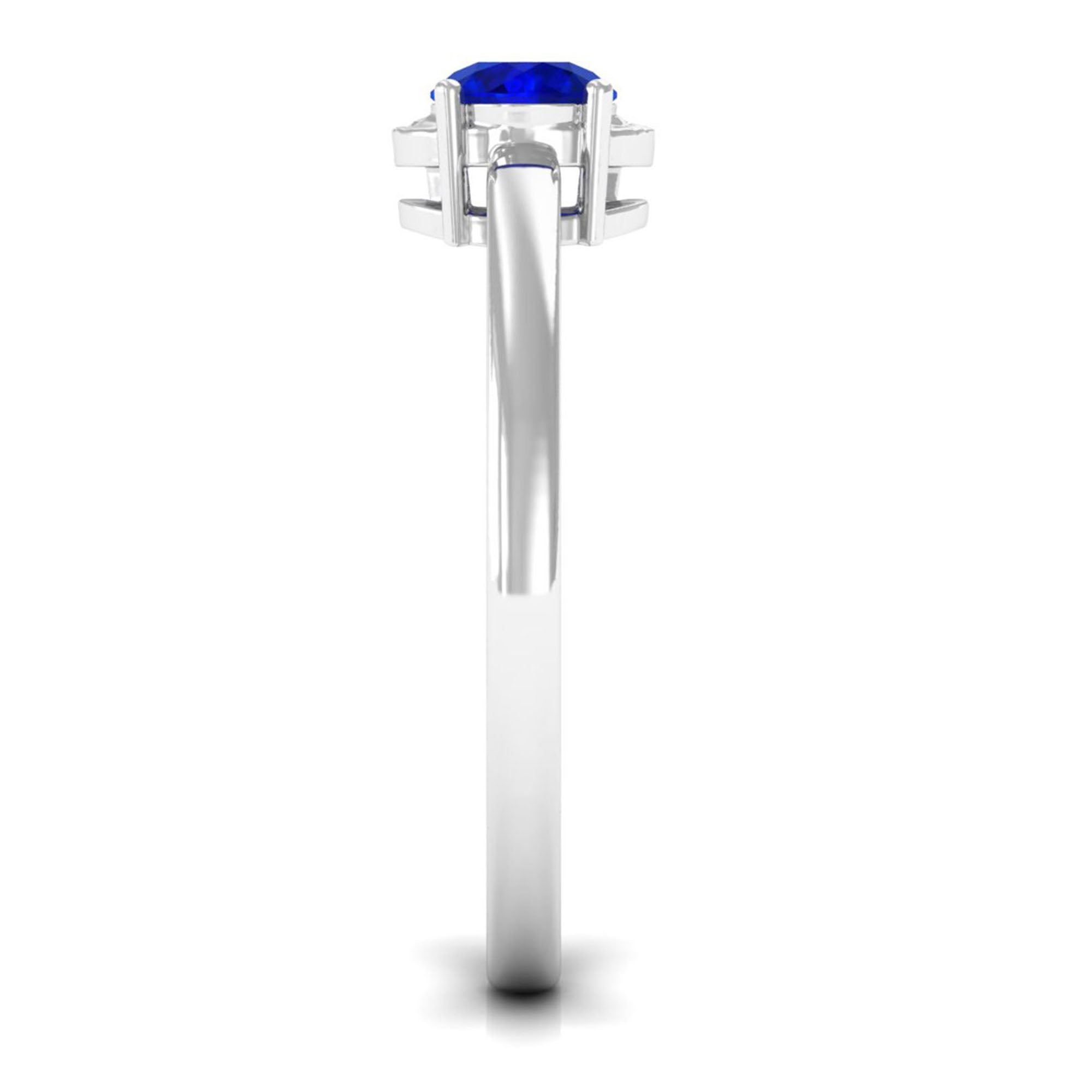 Vibrant Grown Labs-Lab Created Blue Sapphire Promise Ring for Women