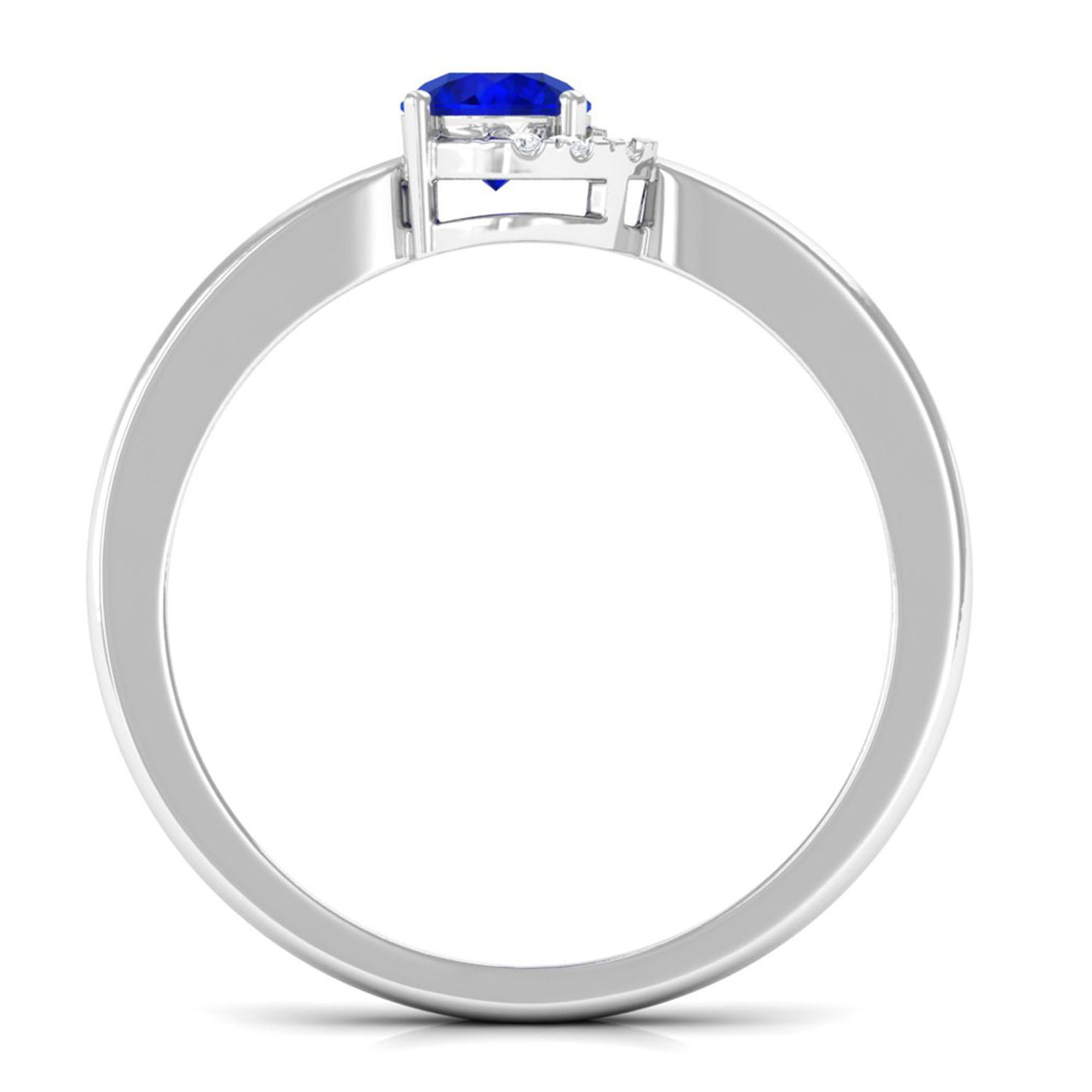 Vibrant Grown Labs-Lab Created Blue Sapphire Promise Ring for Women