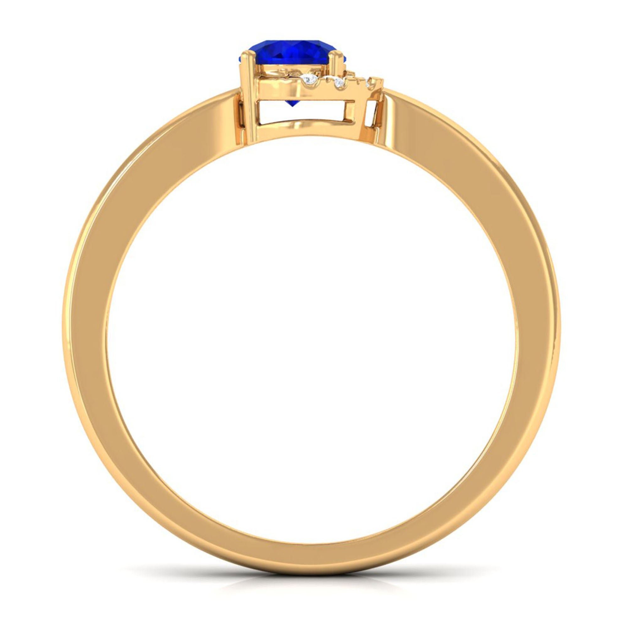 Vibrant Grown Labs-Lab Created Blue Sapphire Promise Ring for Women